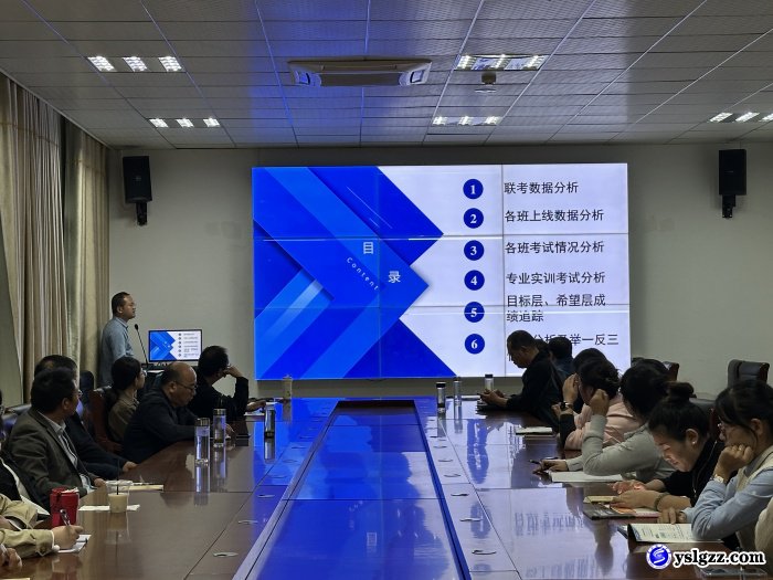 我校专业一部召开高三联考成绩分析会
