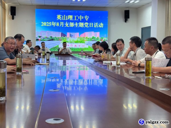 英山理工中专开展8月支部主题党日活动