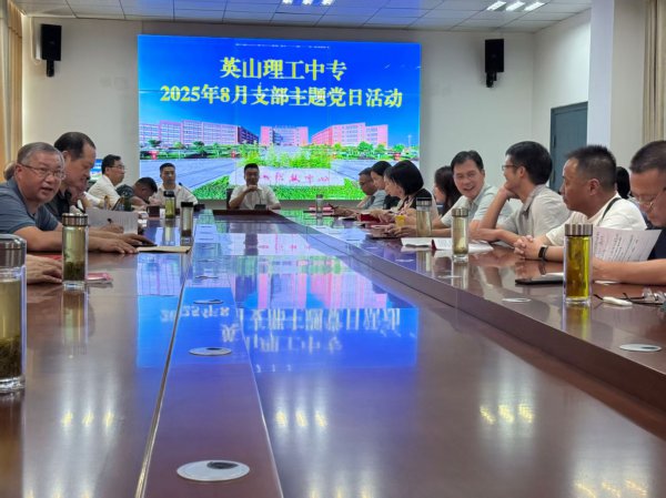 英山理工中专开展8月支部主题党日活